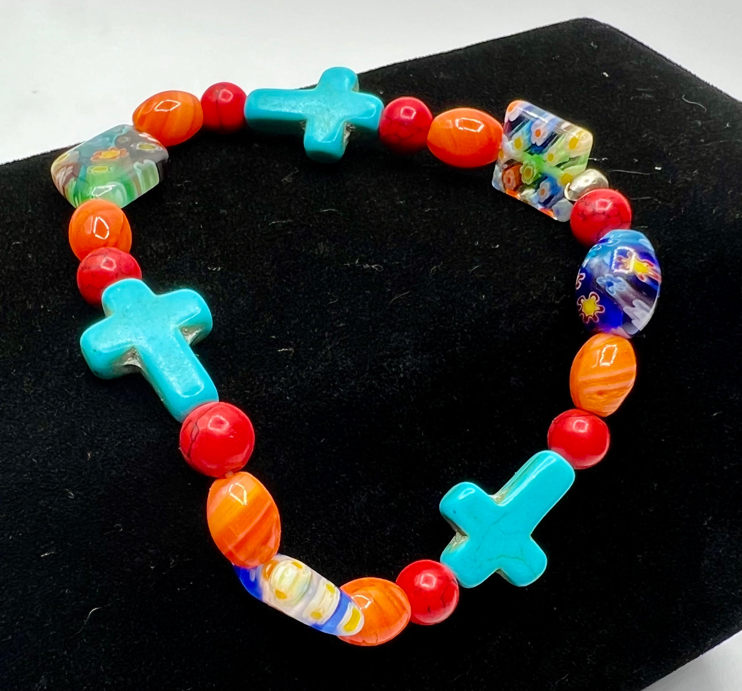 Cross and beaded Bracelet