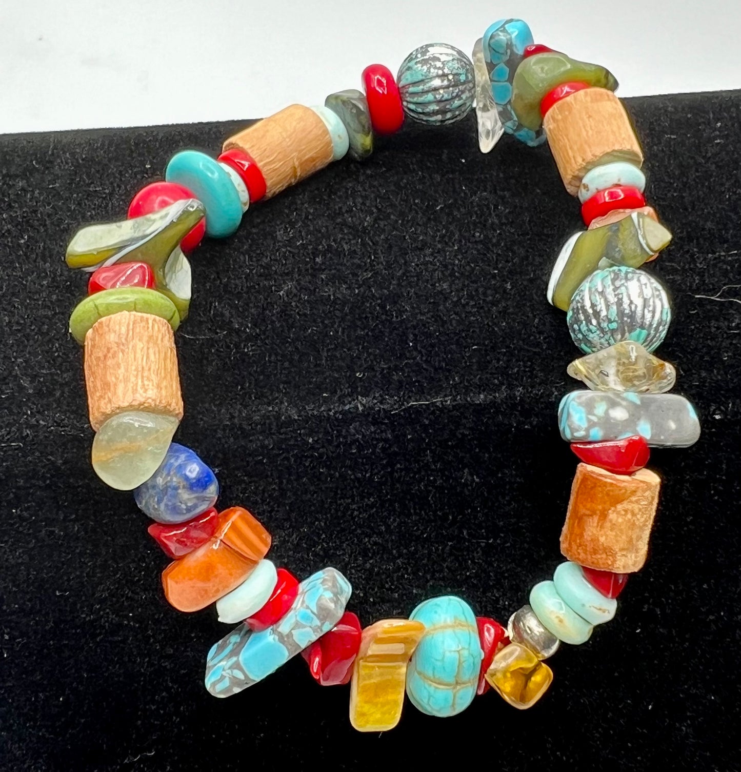 Stone and Bead Bracelet